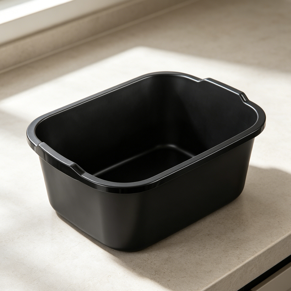 18 Quart Black Plastic Dishpan - Image 2